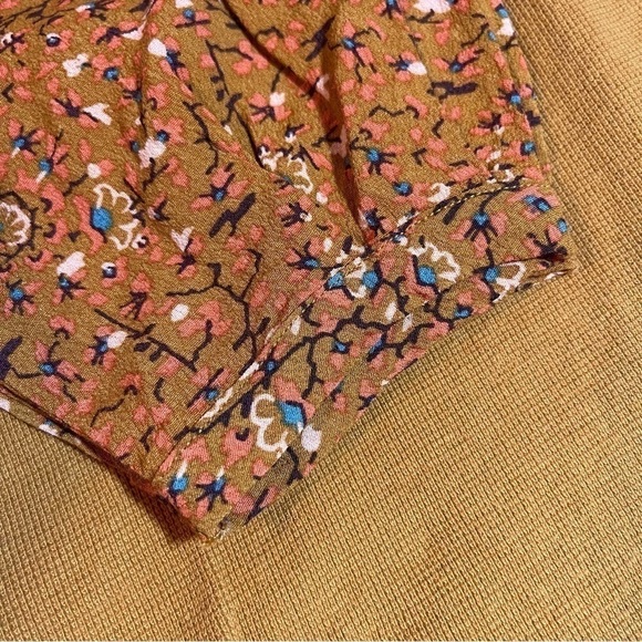 Anthropology Waffle Knit Embellished Sleeve V-Neck Top XS - Picture 9 of 10